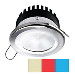 I2SYSTEMS APEIRON PRO A503 RECESSED LED - TRI-COLOR - COOL WHITE/RED/BLUE - 3W DIMMING - ROUND BEZEL - CHROME FINISH