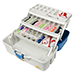 PLANO READY SET FISH THREE-TRAY TACKLE BOX, AQUA BLUE/TAN