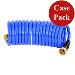 HOSECOIL 15' BLUE SELF COILING HOSE W/ FLEX RELIEF *CASE OF 6*