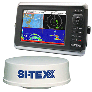 SITEX NAVSTAR 10R GPS CHARTPLOTTER, SONAR, RADAR SYSTEM W/MDS-12 RADAR AND INTERNAL GPS ANTENNA
