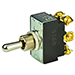 BEP DPDT CHROME PLATED TOGGLE SWITCH, (ON)/OFF/(ON)