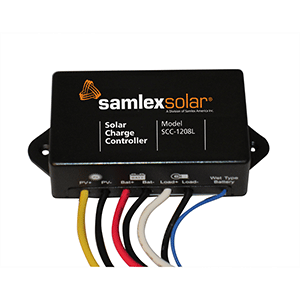 SAMLEX SOLAR CHARGE CONTROLLER, 12V, 8A