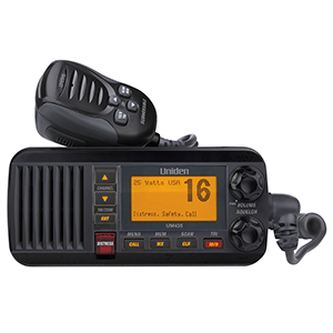 UNIDEN UM435 FIXED MOUNT VHF RADIO, BLACK