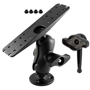 RAM MOUNT D SIZE 2.25" BALL MOUNT w/11" X 3" RECTANGLE PLATE, 3.68" ROUND PLATE AND HI-TORQ WRENCH