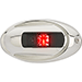 ATTWOOD LIGHTARMOR VERTICAL SURFACE MOUNT NAVIGATION LIGHT - OVAL - PORT (RED) - STAINLESS STEEL - 2NM