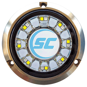 SHADOW-CASTER BLUE/WHITE COLOR CHANGING UNDERWATER LIGHT, 16 LEDS, BRONZE