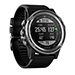 GARMIN DESCENT MK1 DIVE WATCH SILVER SAPPHIRE W/ BLACK BAND
