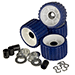 C.E. SMITH RIBBED ROLLER REPLACEMENT KIT - 4-PACK - BLUE