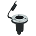 PERKO SPARE ROUND PLUG-IN BASE, 3-PIN, CHROME/BLACK