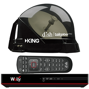 KING DISH TAILGATER PRO PREMIUM SATELLITE PORTABLE TV ANTENNA w/DISH WALLY HD RECEIVER