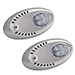 ATTWOOD LED DOCKING LIGHTS SS BEZEL PAIR OVAL