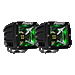 RIGID INDUSTRIES RADIANCE SCENE LIGHTS - SURFACE MOUNT PAIR - BLACK W/GREEN LED BACKLIGHT
