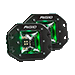RIGID INDUSTRIES RADIANCE SCENE LIGHTS - FLUSH MOUNT PAIR - BLACK W/GREEN LED BACKLIGHTS