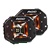 RIGID INDUSTRIES RADIANCE SCENE LIGHTS - FLUSH MOUNT PAIR - BLACK W/AMBER LED BACKLIGHTS