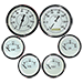 FARIA 6 GAUGE SET WITH ELEC. SPEEDOMETER - TACH - FUEL