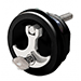 WHITECAP COMPRESSION HANDLE CP ZINC/BLACK NYLON LOCKING - 1/4 TURN