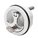WHITECAP COMPRESSION HANDLE CP ZINC/WHITE NYLON LOCKING - 1/4 TURN