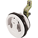 WHITECAP COMPRESSION HANDLE STAINLESS STEEL/WHITE NYLON NON-LOCKING - 1/4 TURN