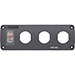 BLUE SEA 4367 WATER RESISTANT USB ACCESSORY PANEL, 15A CIRCUIT BREAKER, 3X BLANK APERTURES