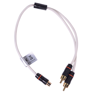 FUSION PERFORMANCE RCA CABLE SPLITTER, 1 FEMALE TO 2 MALE, .9'