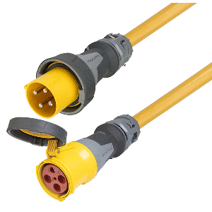 MARINCO 100 AMP 125/250V 3-POLE, 4-WIRE SHORE POWER CABLE SET EXTENSION CORD, 50'