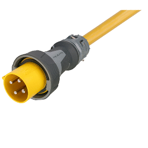 MARINCO 100 AMP 125/250V 3-POLE, 4-WIRE SHORE POWER CORDSET, NEUTRAL WIRE, ONE-ENDED MALE ONLY, BLUNT CUT, 75'