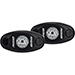 RIGID INDUSTRIES A-SERIES BLACK LOW POWER LED LIGHT PAIR, RED