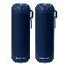 BOSS AUDIO BOLT MARINE BLUETOOTH PORTABLE SPEAKER SYSTEM W/FLASHLIGHT - PAIR - BLUE