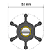 ALBIN PUMP PREMIUM IMPELLER KIT, 51 X 22 X 12MM, 6 BLADE, PIN INSERT