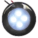AQUA SIGNAL BOGOTA 4 LED ROUND LIGHT - WHITE LED W/STAINLESS STEEL HOUSING