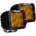 RIGID INDUSTRIES D-SERIES SAE COMPLIANT FOG LIGHT - BLACK W/YELLOW LIGHT