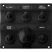 SEA-DOG NYLON SWITCH PANEL, WATER RESISTANT, 5 TOGGLES w/POWER SOCKET