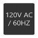 BLUE SEA 6520-0007 SQUARE FORMAT 120V AC / 60HZ LABEL