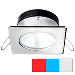 I2SYSTEMS APEIRON A1120 SPRING MOUNT LIGHT - SQUARE/ROUND - RED, COOL WHITE & BLUE - POLISHED CHROME