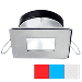 I2SYSTEMS APEIRON A1120 SPRING MOUNT LIGHT - SQUARE/SQUARE - RED, COOL WHITE & BLUE - BRUSHED NICKEL