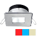 I2SYSTEMS APEIRON A1120 SPRING MOUNT LIGHT, SQUARE/SQUARE, RED, WARM WHITE & BLUE, BRUSHED NICKEL