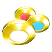 I2SYSTEMS PROFILE P1120 TRI-LIGHT SURFACE LIGHT - RED, COOL WHITE & BLUE - GOLD FINISH