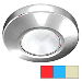 I2SYSTEMS PROFILE P1120 TRI-LIGHT SURFACE LIGHT, RED, WARM WHITE & BLUE, BRUSHED NICKEL FINISH