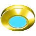 I2SYSTEMS PROFILE P1100 1.5W SURFACE MOUNT LIGHT - BLUE - GOLD FINISH