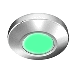 I2SYSTEMS PROFILE P1100 1.5W SURFACE MOUNT LIGHT - GREEN - BRUSHED NICKEL FINISH