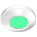 I2SYSTEMS PROFILE P1100 1.5W SURFACE MOUNT LIGHT - GREEN - WHITE FINISH