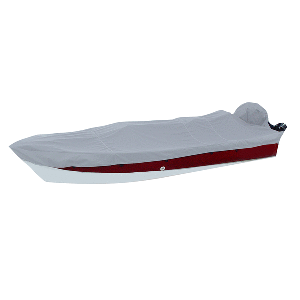 CARVER PERFORMANCE POLY-GUARD STYLED-TO-FIT BOAT COVER f/15.5' V-HULL SIDE CONSOLE FISHING BOATS, GREY