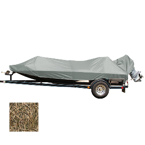 CARVER PERFORMANCE POLY-GUARD STYLED-TO-FIT BOAT COVER f/15.5' JON STYLE BASS BOATS, SHADOW GRASS