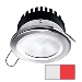 I2SYSTEMS APEIRON A506 6W SPRING MOUNT LIGHT, ROUND, COOL WHITE & RED, POLISHED CHROME FINISH
