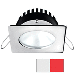 I2SYSTEMS APEIRON A506 6W SPRING MOUNT LIGHT, SQUARE/ROUND, COOL WHITE & RED, POLISHED CHROME FINISH