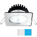 I2SYSTEMS APEIRON A506 6W SPRING MOUNT LIGHT, SQUARE/ROUND, COOL WHITE & BLUE, POLISHED CHROME FINISH