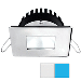I2SYSTEMS APEIRON PRO A506 6W SPRING MOUNT LIGHT, SQUARE/SQUARE, COOL WHITE & BLUE, POLISHED CHROME FINISH