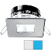 I2SYSTEMS APEIRON PRO A503, 3W SPRING MOUNT LIGHT, SQUARE/SQUARE, COOL WHITE & BLUE, BRUSHED NICKEL FINISH