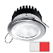 I2SYSTEMS APEIRON PRO A506, 6W SPRING MOUNT LIGHT, ROUND, COOL WHITE & RED, BRUSHED NICKEL FINISH