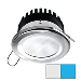 I2SYSTEMS APEIRON PRO A506, 6W SPRING MOUNT LIGHT, ROUND, COOL WHITE & BLUE, BRUSHED NICKEL FINISH